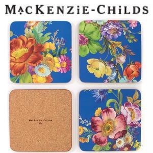 Mackenzie-Childs FREE ✈️ CorkBack Coasters Flower